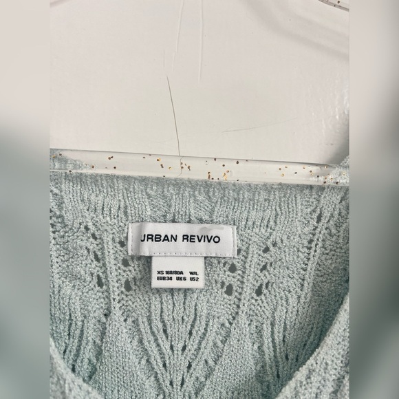 Urban Revivo Baby Blue Knit with mushrooms Size 2 LIKE NEW - Picture 3 of 4